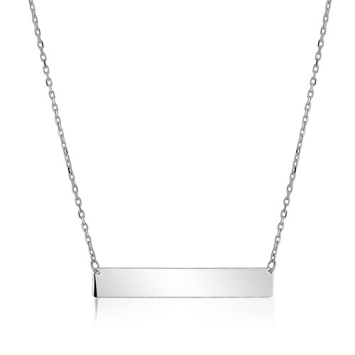 10k Gold Flat Bar Necklace