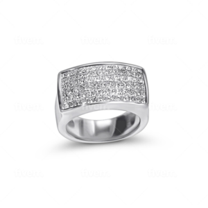 Estate 18Kt White Gold  Princess Cut Diamond Ring