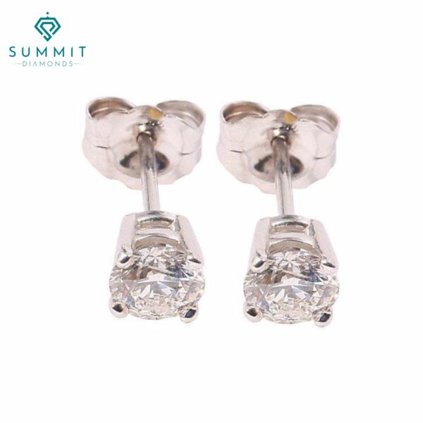 Yellow or White Gold Stud Earrings