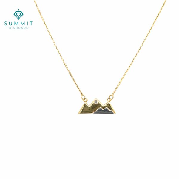10k Yellow Gold Summit Rocky Mountain Necklace