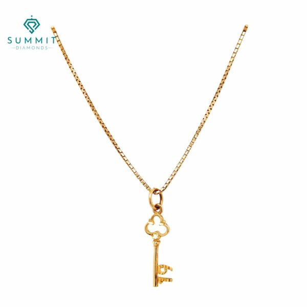 10K Yellow Gold Key Necklace