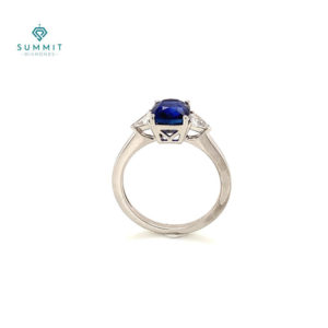 14KT White Gold Natural Sapphire Ring